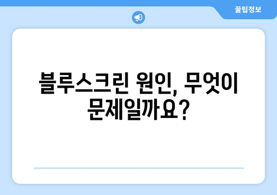 블루스크린 오류 원인과 단계별 해결 방법